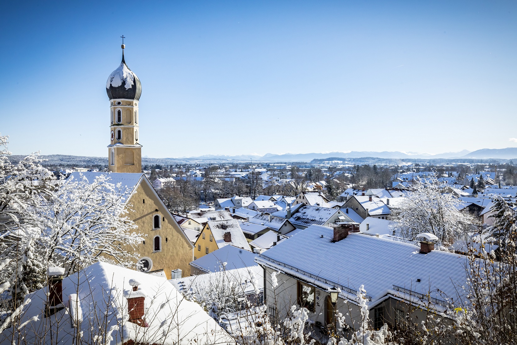 Winter in Wolfratshausen.